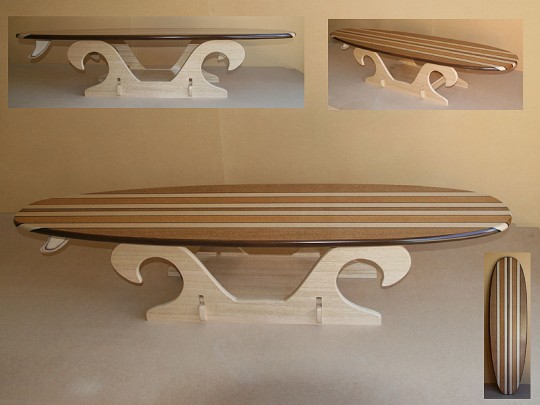 Longboard timber coffee table. Driftwood Timber Surf were the irst and original manufacturers of Surfboard shaped coffee tables Longboard timber coffee table. Driftwood Timber Surf were the irst and original manufacturers of Surfboard shaped coffee tables