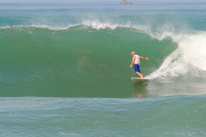 me surfing (Dan Howard) on my 50th birthday in West Java