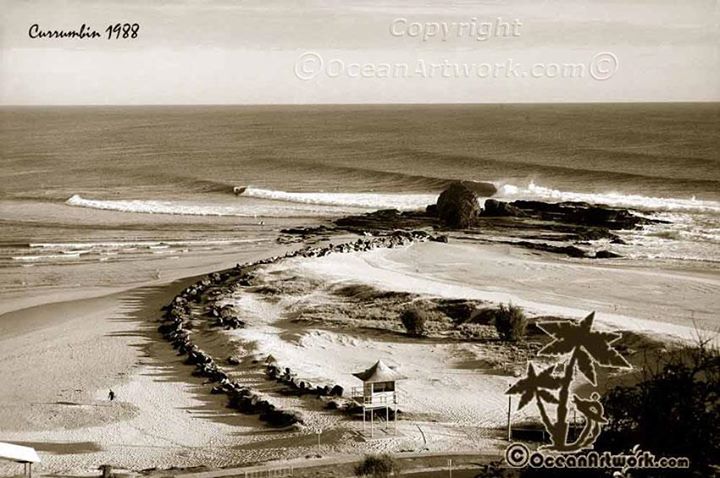 This is a classic old lineup shot of Currumbin Alley I took in 1988